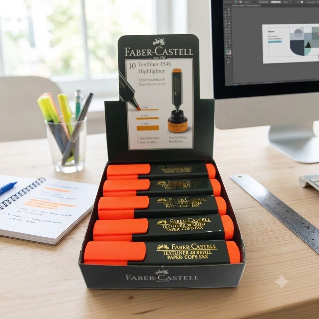 Faber-Castell Fosforlu Kalem Turuncu 10'lu''