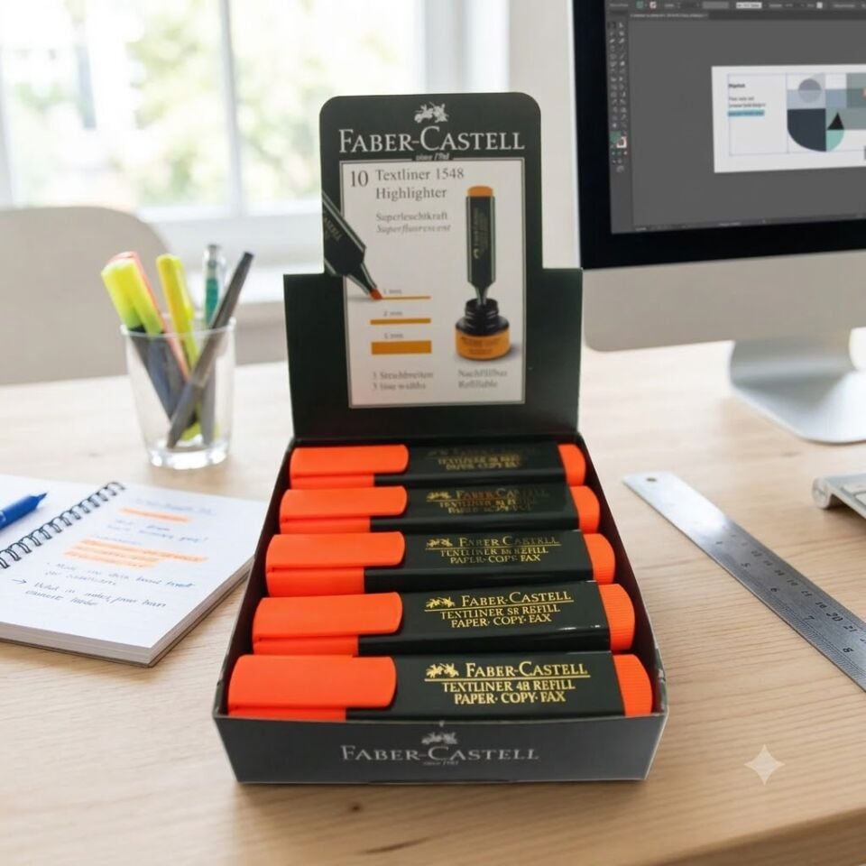 Faber-Castell Fosforlu Kalem Turuncu 10'lu''