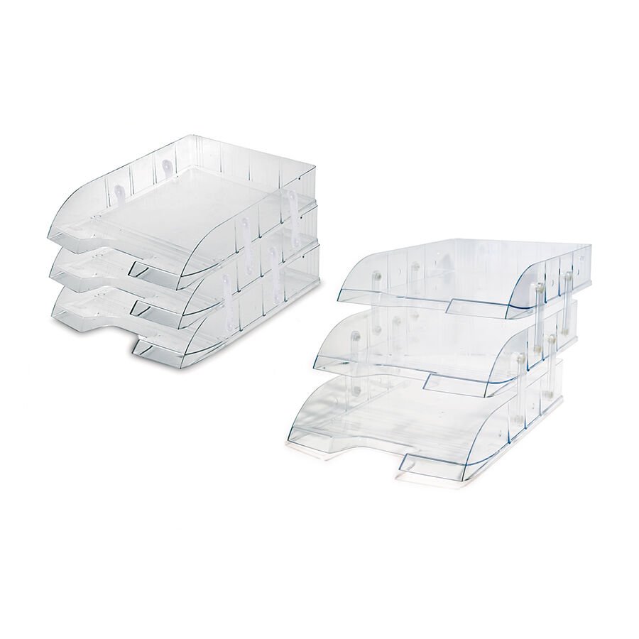 Mas Mafsallı 3 Katlı  Evrak Rafı Şeffaf Kod:829