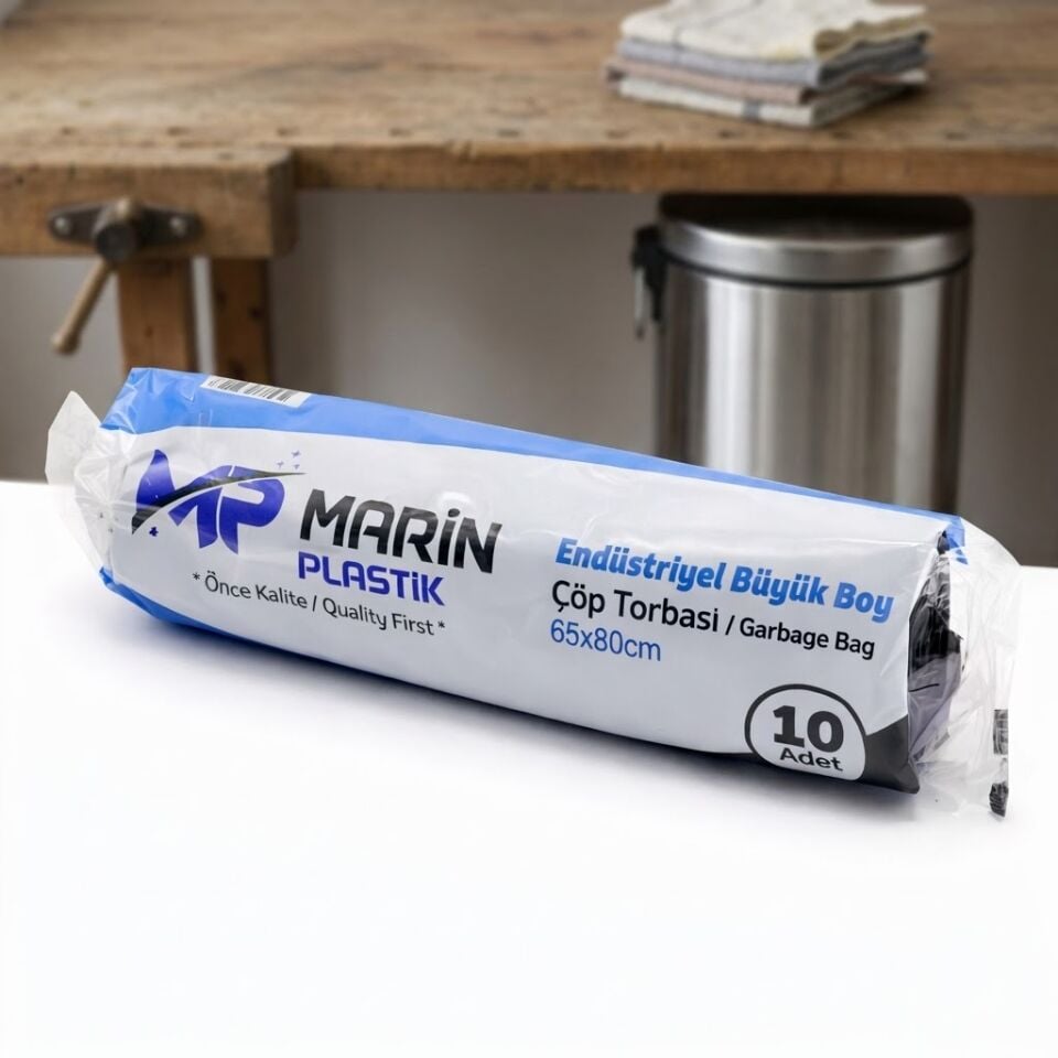 Marin Endüstriyel Büyük Boy Çöp Poşeti Siyah 65*80 25 Rulo