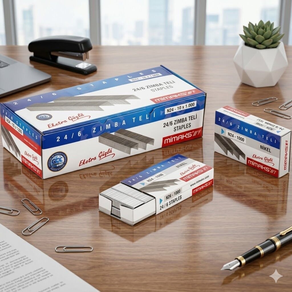 Mimaks Zımba Teli 24/6 Gümüş 10 Lu Paket