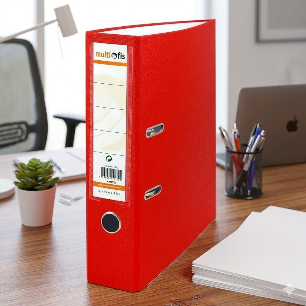 Multiofis Kırmızı Geniş Klasör
