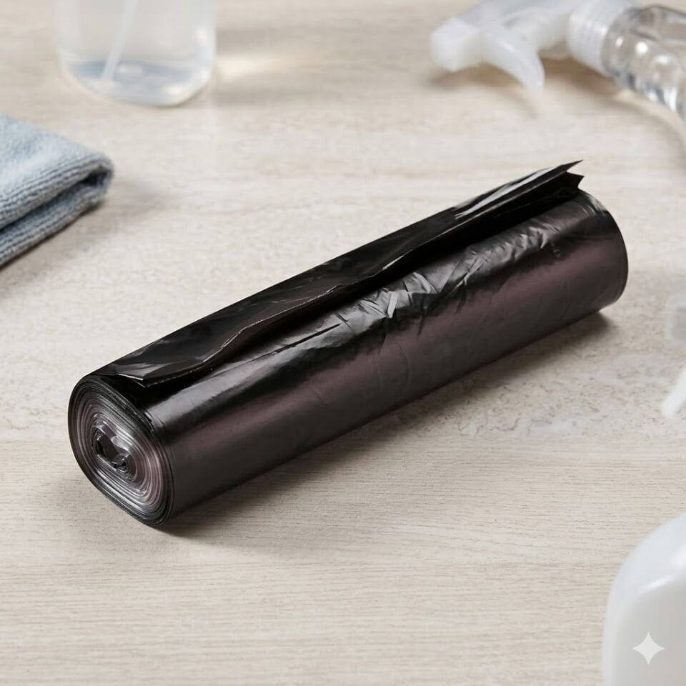 Newtech Plast Endüstriyel Hantal Boy Siyah Çöp Poşeti 120*150   1000 Gr