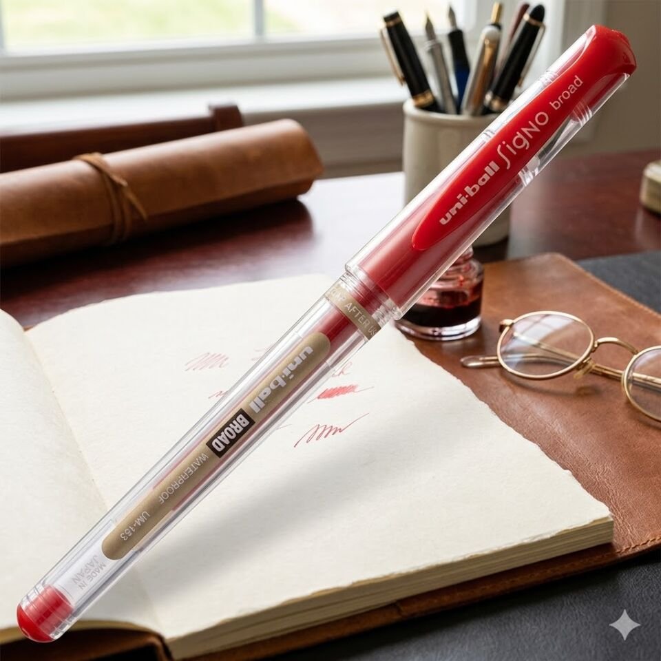 Uni Ball Um-153 Kırmızı İmza Kalemi