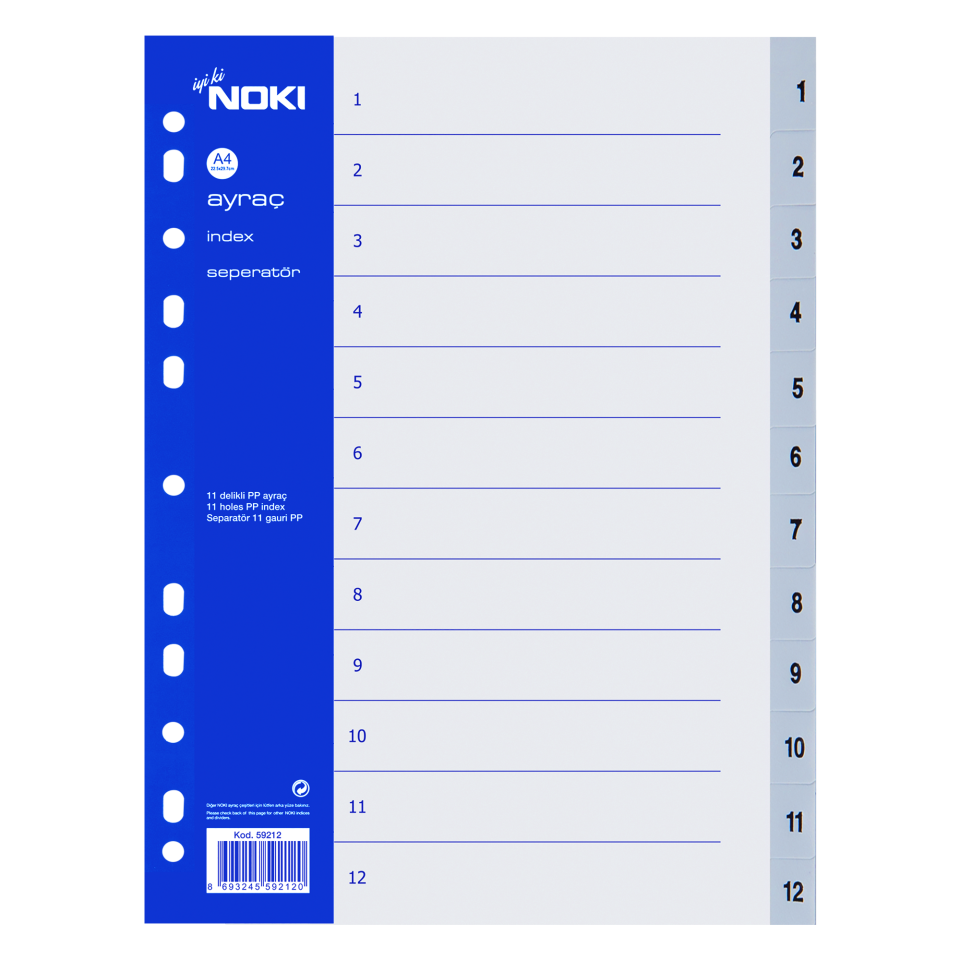 Noki 1-12 Rakam Ayraç