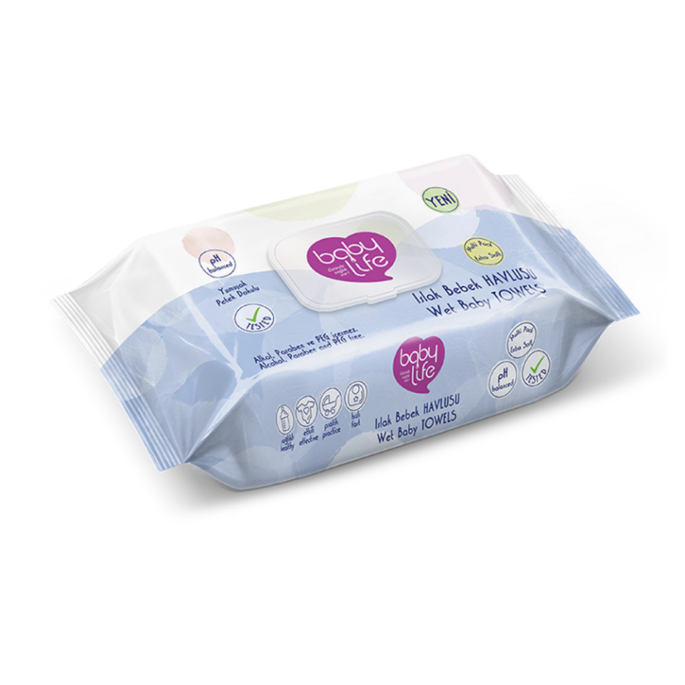 Baby Life Islak Havlu Kapaklı 70'Li 24 Paket