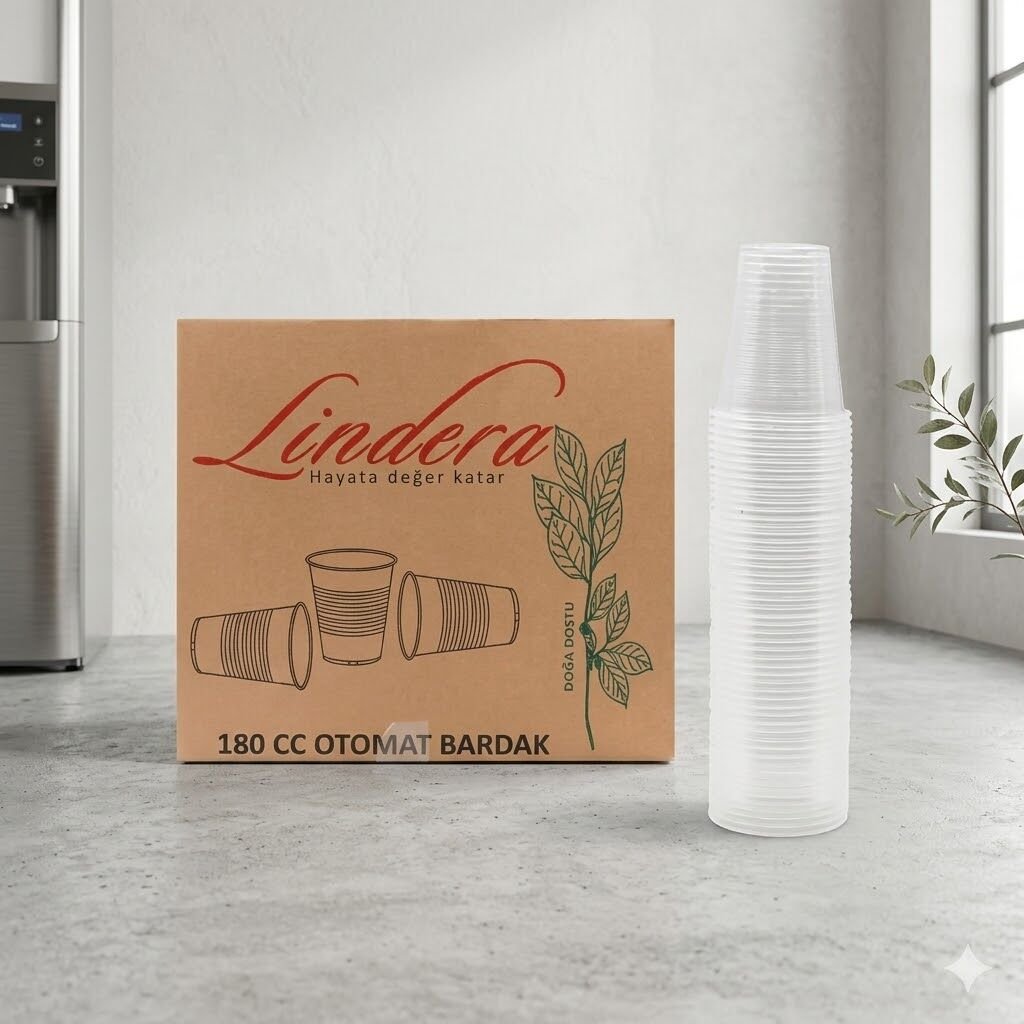 Lindera Pet Bardak 100 lü 180 cc