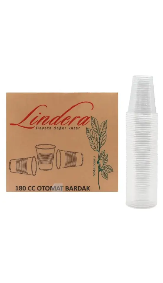 Lindera Pet Bardak 100 lü 180 cc