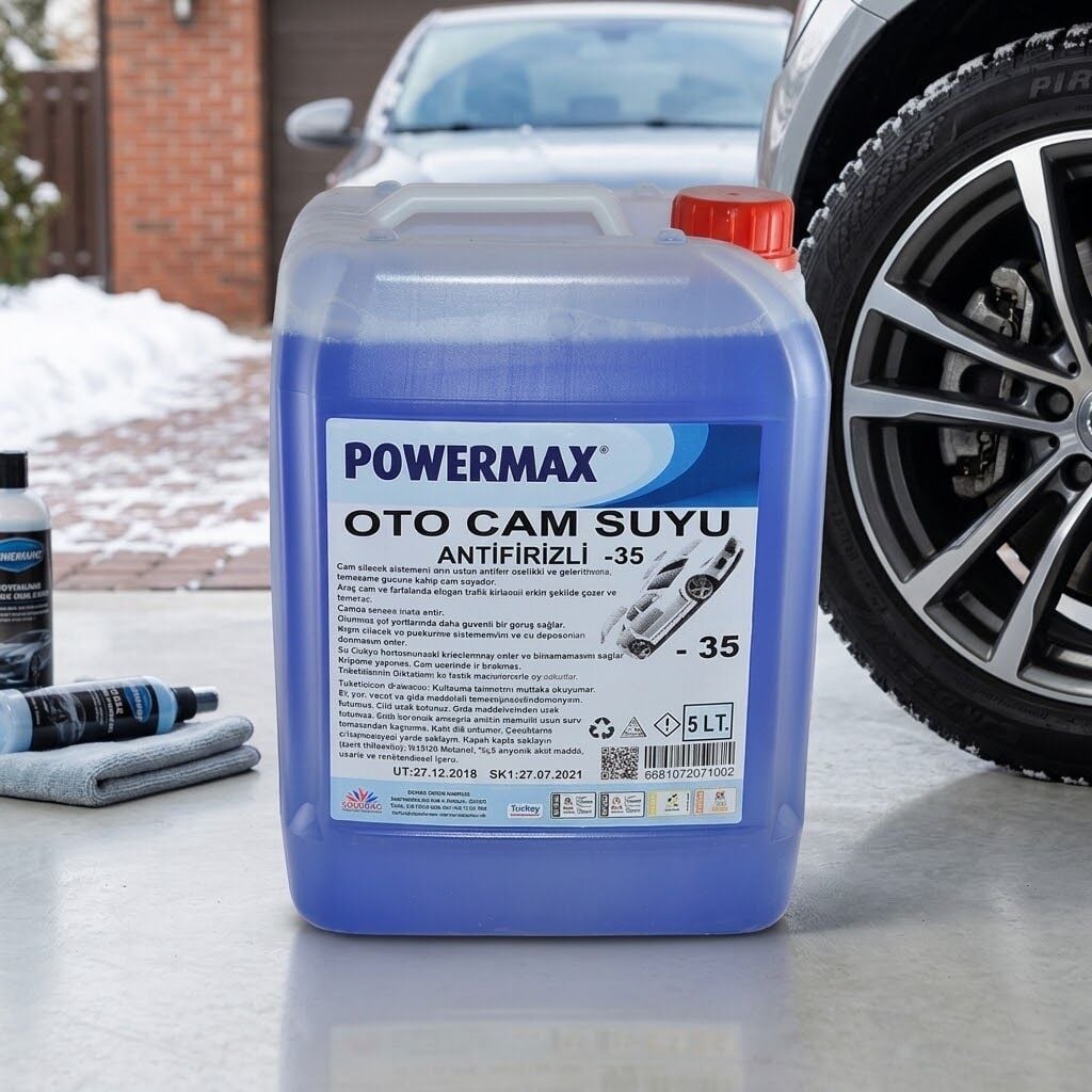 Powermax Antifirizli Oto Cam Suyu - 35 D 5 Litre 4 Adet