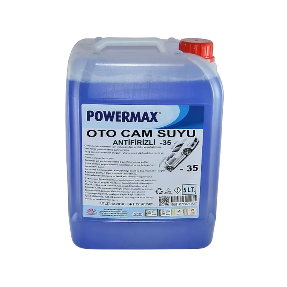 Powermax Antifirizli Oto Cam Suyu - 35 D 5 Litre 4 Adet