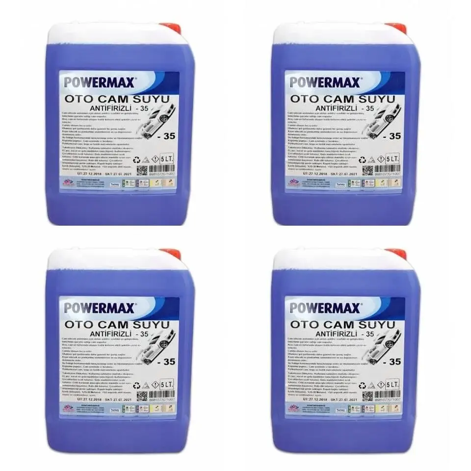 Powermax Antifirizli Oto Cam Suyu - 35 D 5 Litre 4 Adet
