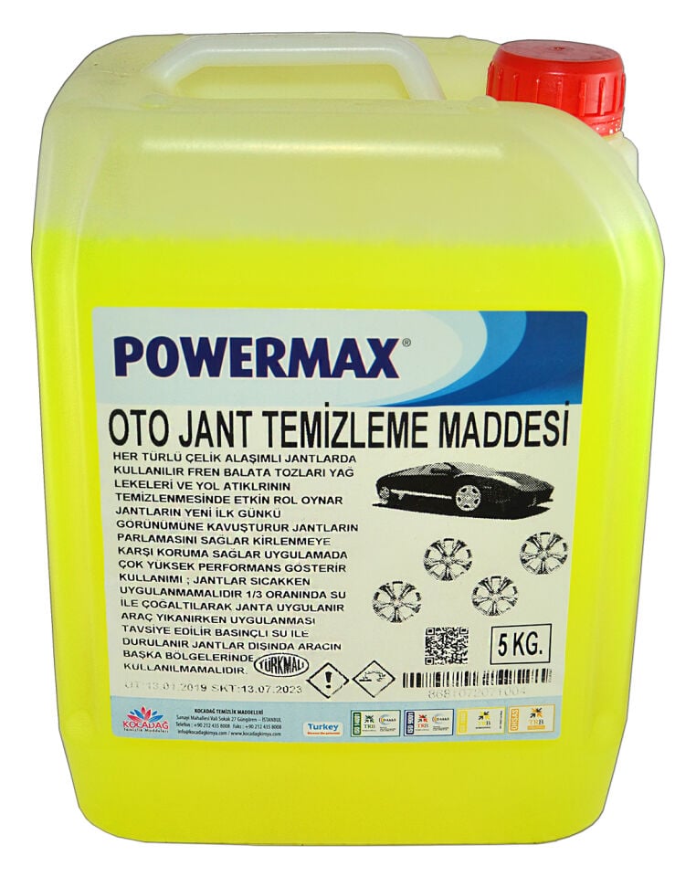 Powermax Oto Jant Temizleyici 5 Kg 4 Adet