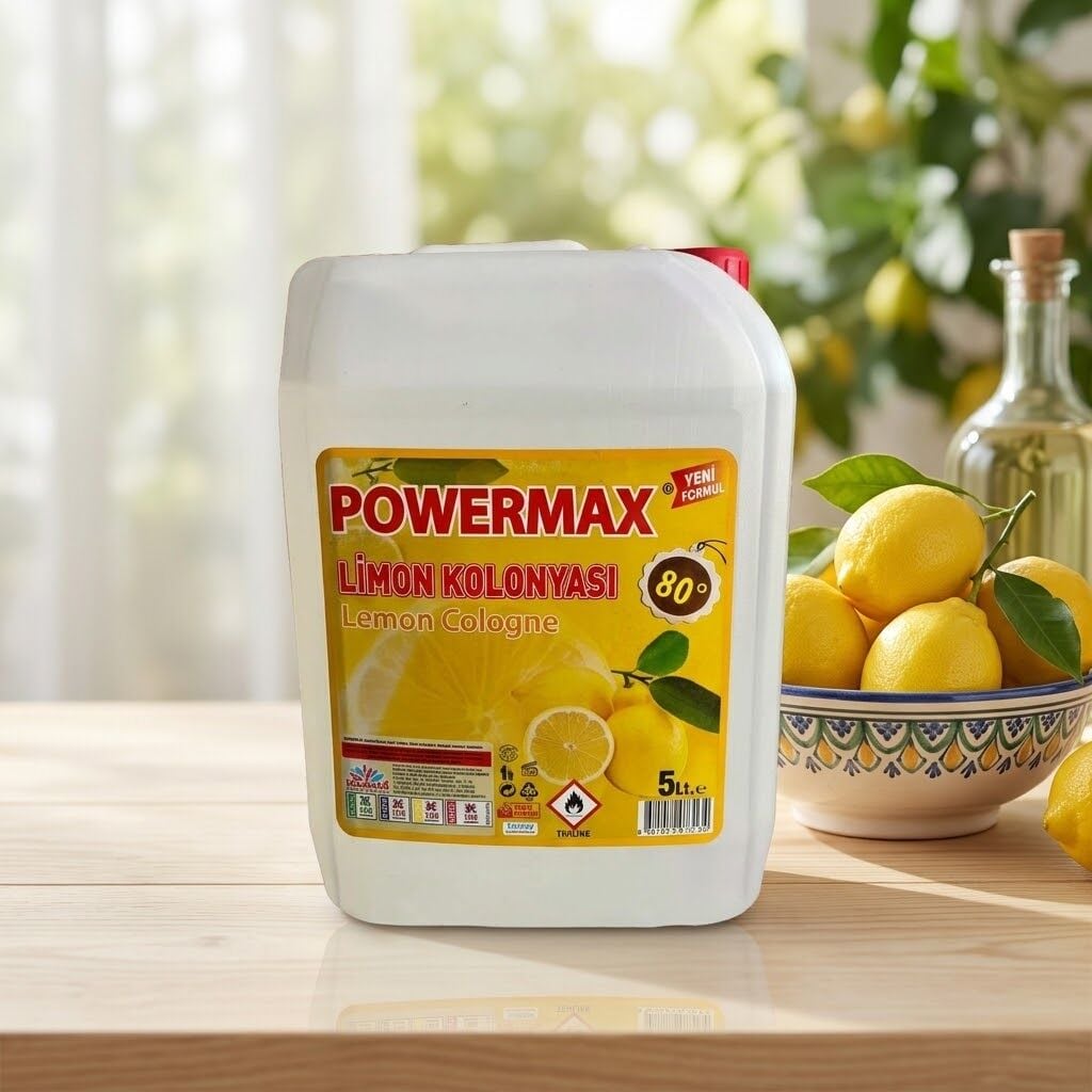 Powermax Limon Kolonyası 80 Cc 5 Litre 4 Adet