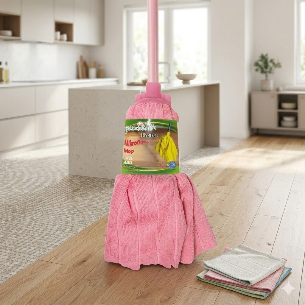 Pozitif Vidalı Mikrofiber Mop Yedeği