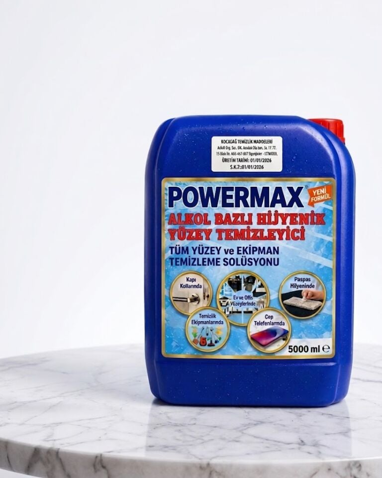 Powermax Alet Yüzey Hijyen Temizleme Alkollü 5 Litre 4 Adet