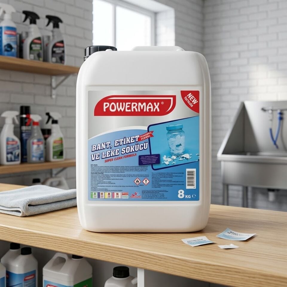Powermax Bant Etiket ve Leke Sökücü 8 Kilo 4 Adet