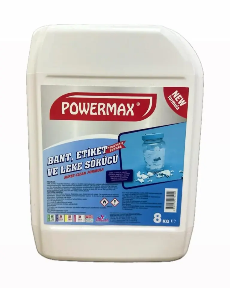 Powermax Bant Etiket ve Leke Sökücü 8 Kilo 4 Adet