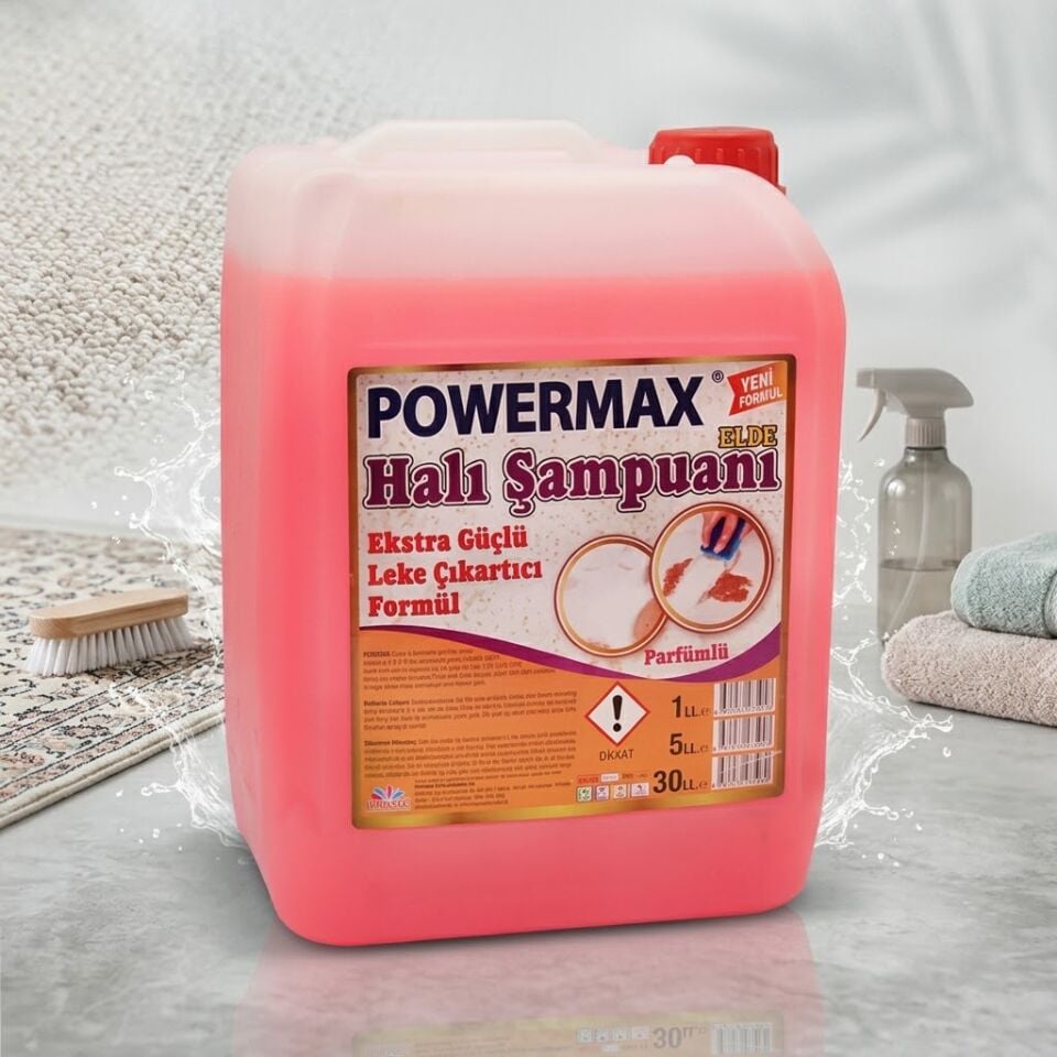 Powermax Halı Şampuanı Elde Yıkama 5 Kg 4 Adet