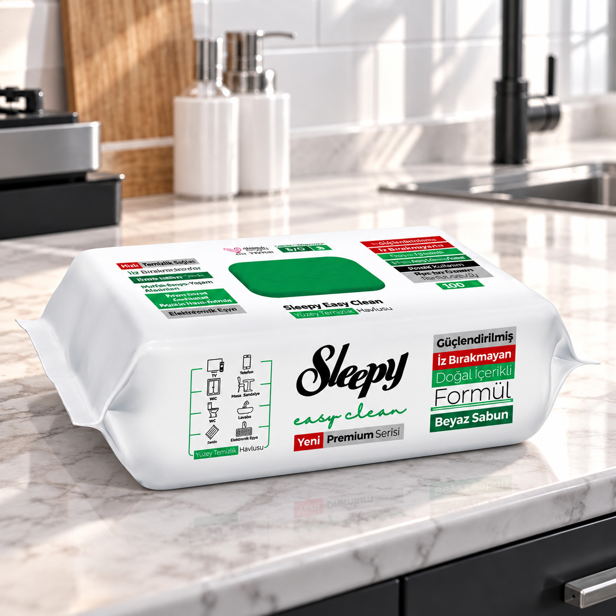 Slepy Yüzey Temizlik Havlusu 100 Lü