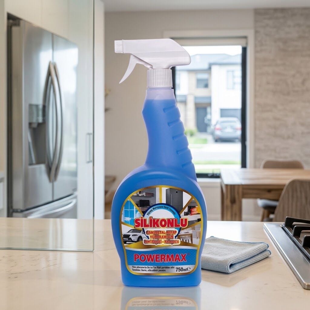 Powermax Silikonlu Cam Temizleyici 750 Ml 12 Adet