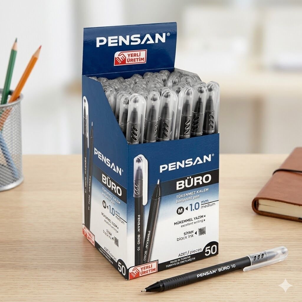 Pensan 2270 Büro Tükenmez Kalem Siyah 50 Adet