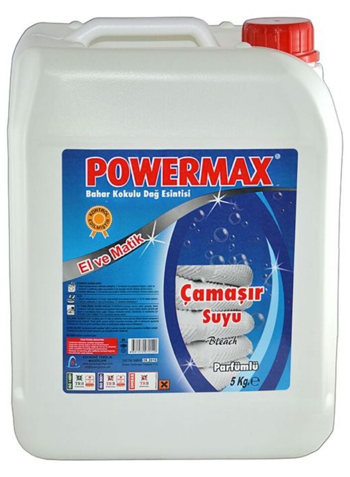 Powermax Parfümlü Çamaşır Suyu 5 Kg 4 Adet