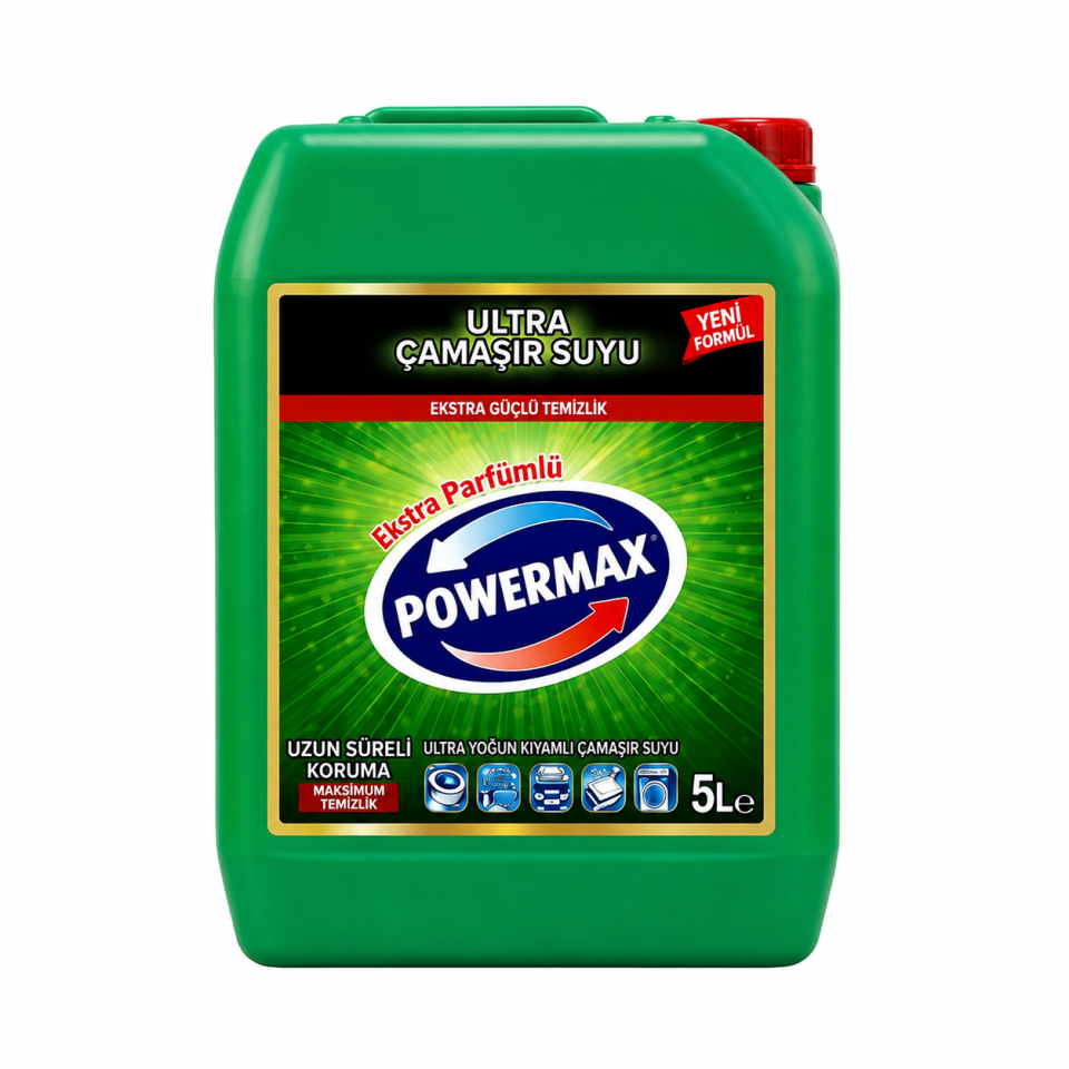 Powermax Ultra Yoğun Çamaşır Suyu 5 Kg 4 Adet
