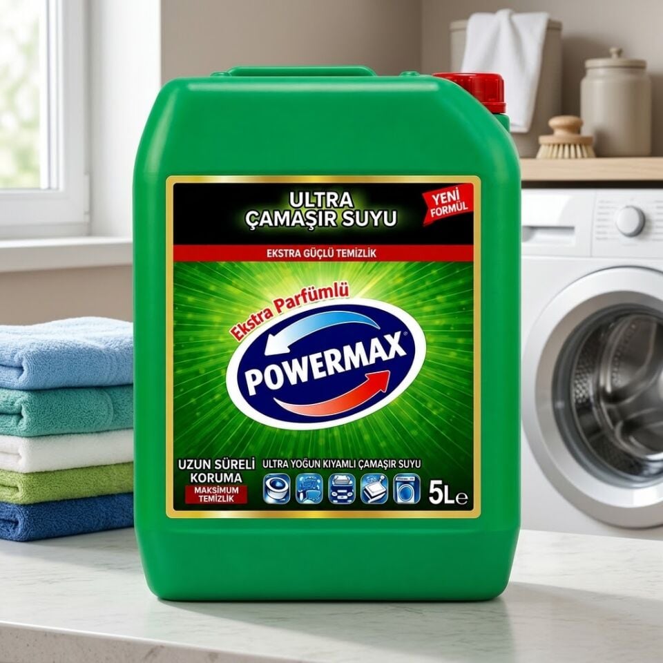 Powermax Ultra Yoğun Çamaşır Suyu 5 Kg 4 Adet