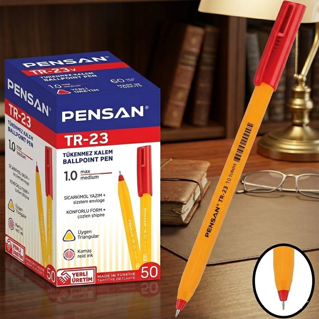 Pensan Tr-23 Tükenmez Kalem Kırmızı 50 li