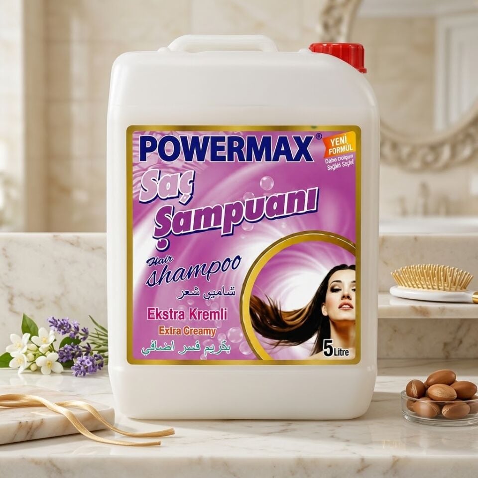Powermax Kremli Saç Şampuanı 5 Kg 4 Adet