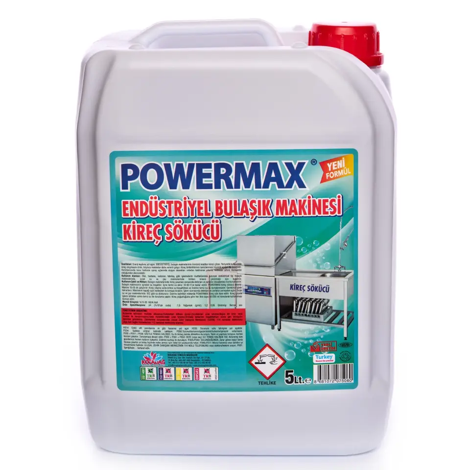 Powermax Endüstriyel Bulaşık Makinesi Kireç Giderici 5 Kg 4 Adet