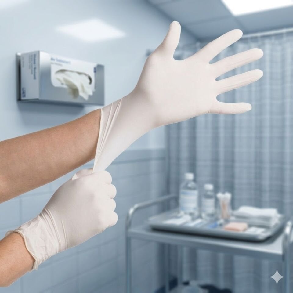 Pudrasız Lateks Eldiven L Beden 100 Lü