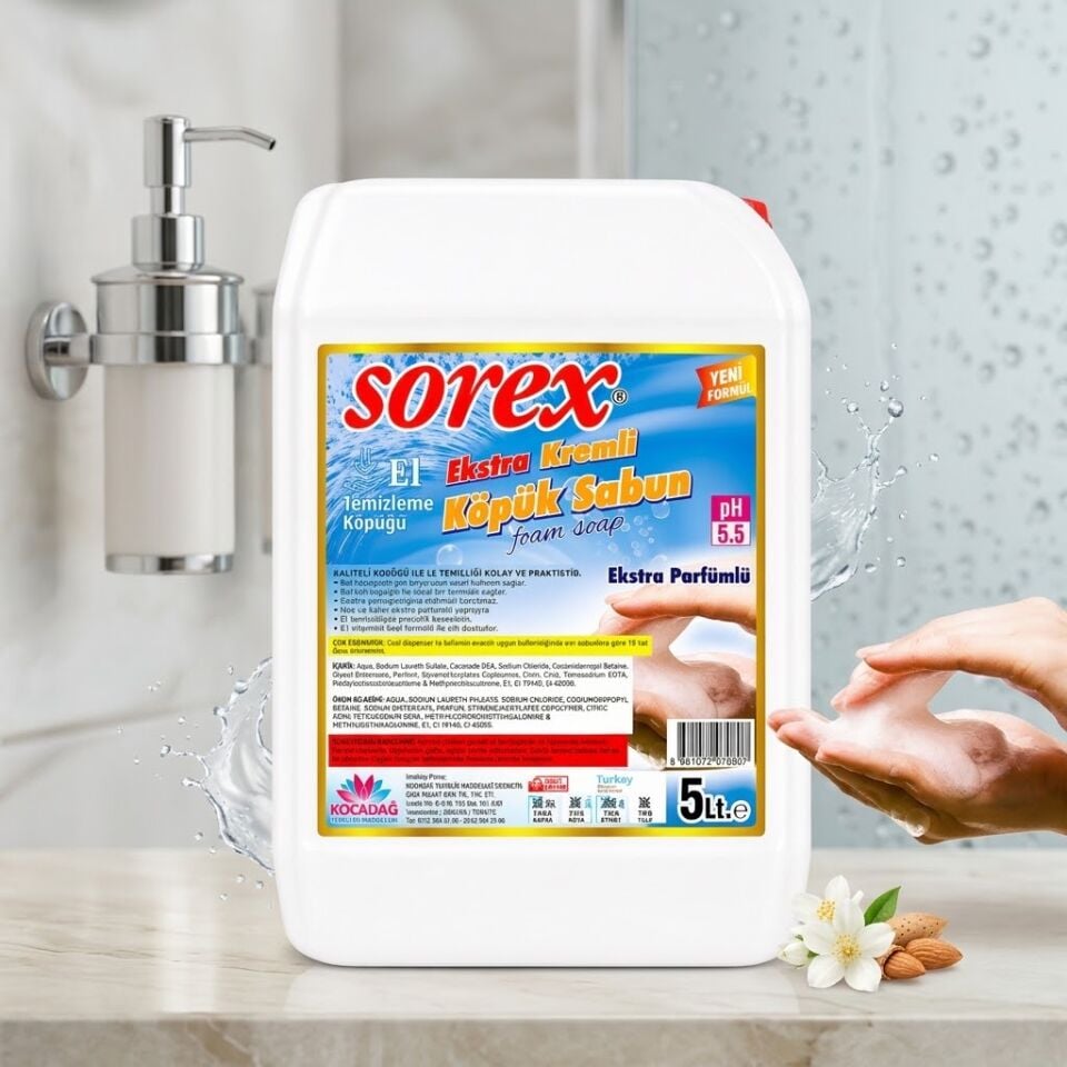 Sorex Köpük El Sabunu 5 Litre 4 Adet