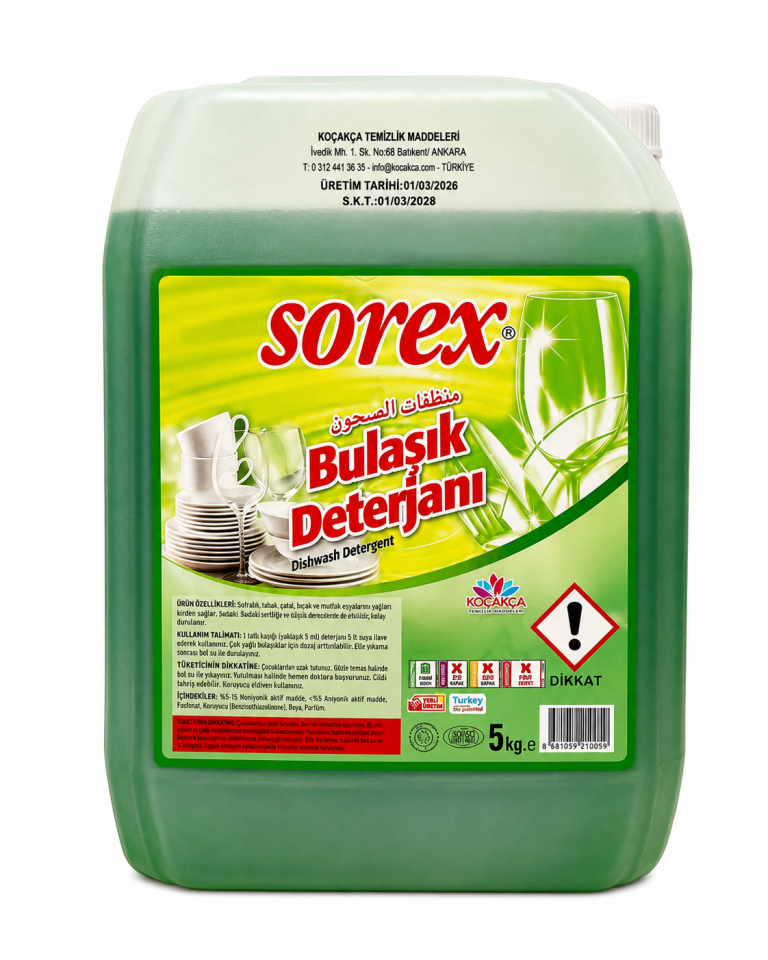Sorex Bulaşık Deterjanı 5 Litre 4 Adet
