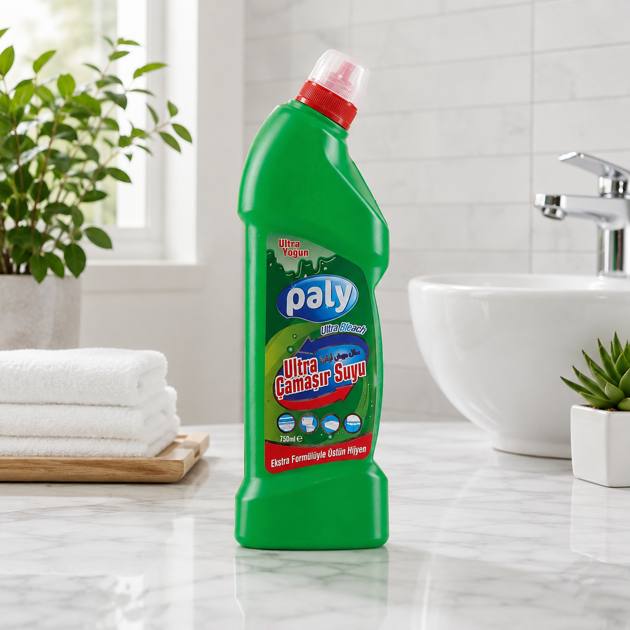 Paly Ultra Çamaşır Suyu Yeşil/Beyaz 750 Ml 16 Adet