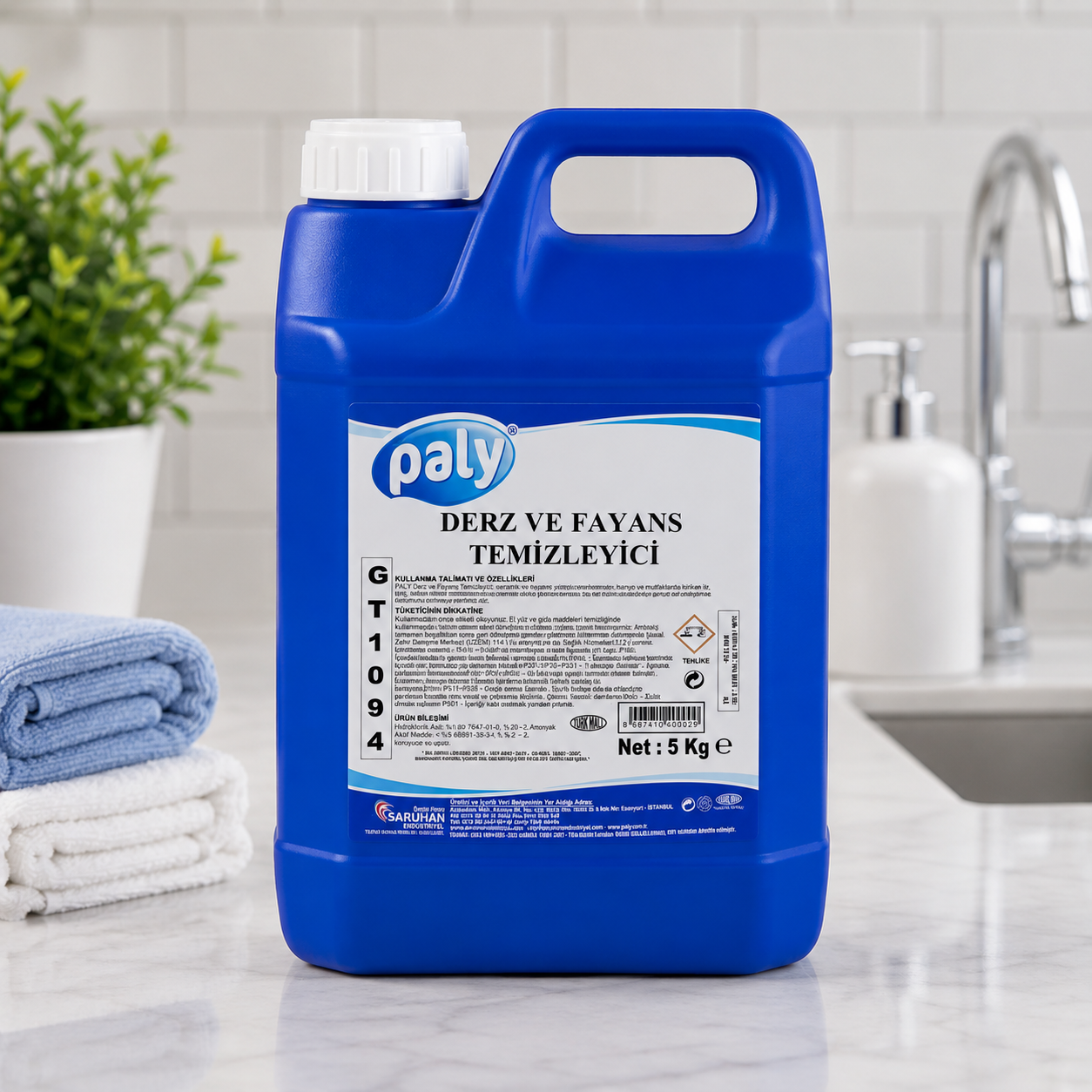 Paly Fayans Derz&Wc Temizleyici 5 Kg 4 Adet