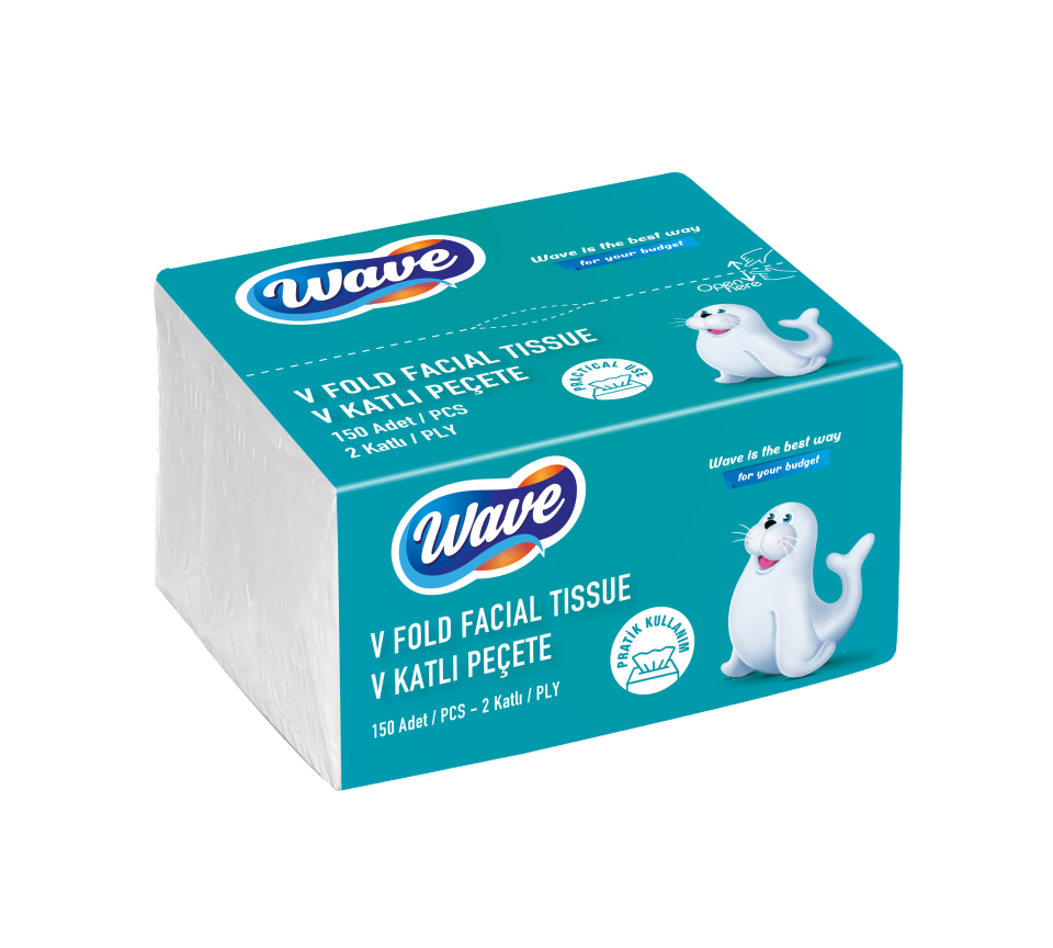 Wave  V Katlı Peçete 150X18 ( 11,5 X 20 ) Gofrajlı