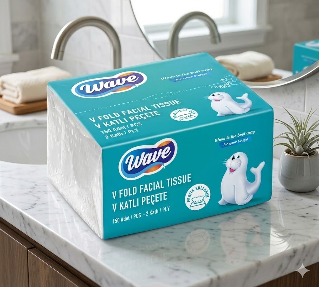 Wave  V Katlı Peçete 150X18 ( 11,5 X 20 ) Gofrajlı