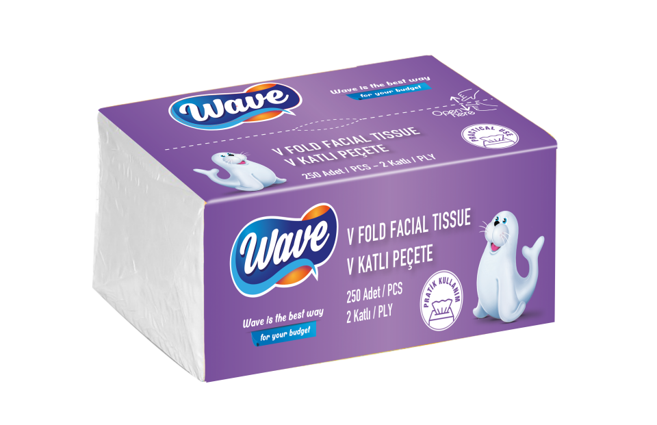 Wave  V Katlı Peçete 250X18 ( 16,5 X 20 )