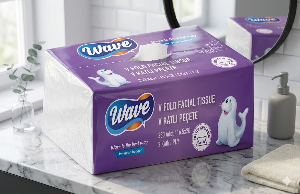Wave  V Katlı Peçete 250X18 ( 16,5 X 20 )