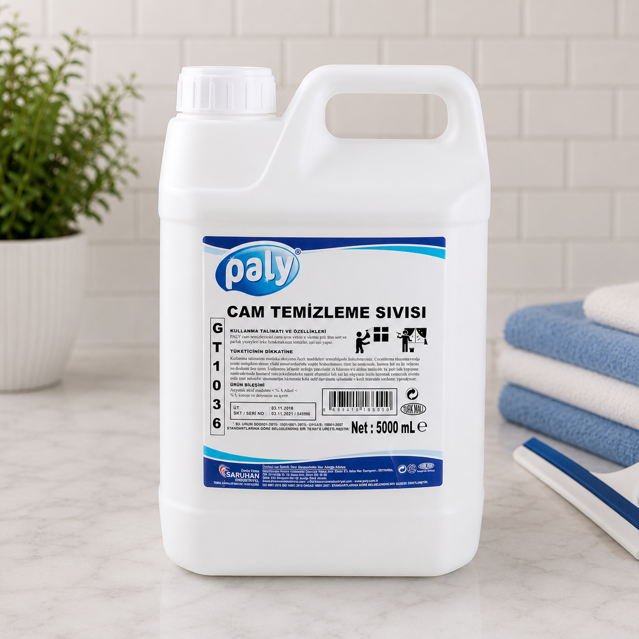 Paly Cam Temizleme Sıvısı 5 Kg 4 Adet