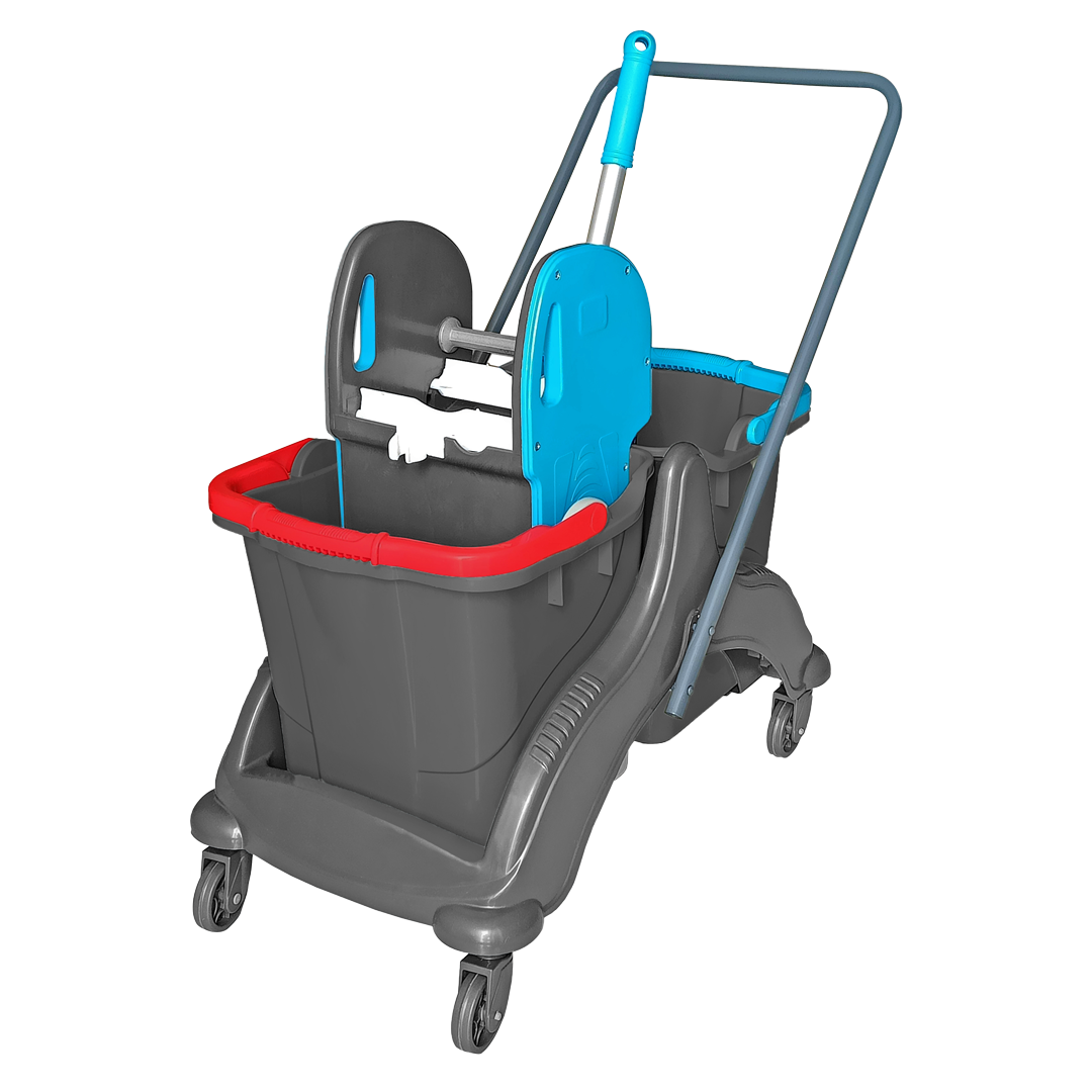 TETRA PLASTİK SET , MİMOZA PRESLİ (MPP793) , TETRA KOVALI (SKT797) SEPETSİZ , PLASTİK TEKERLİ KOLİSİZ 2x25 lt