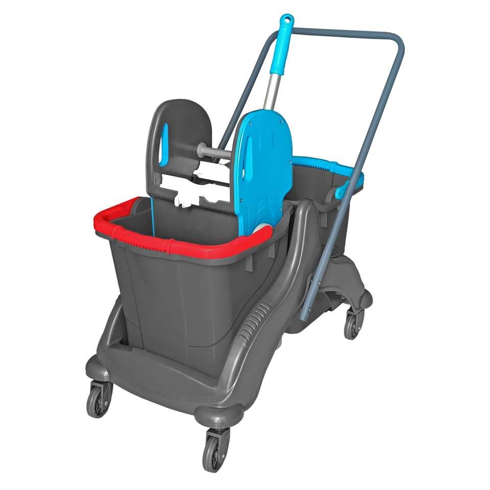 TETRA PLASTİK SET , MİMOZA PRESLİ (MPP793) , TETRA KOVALI (SKT797) SEPETSİZ , PLASTİK TEKERLİ KOLİSİZ 2x25 lt