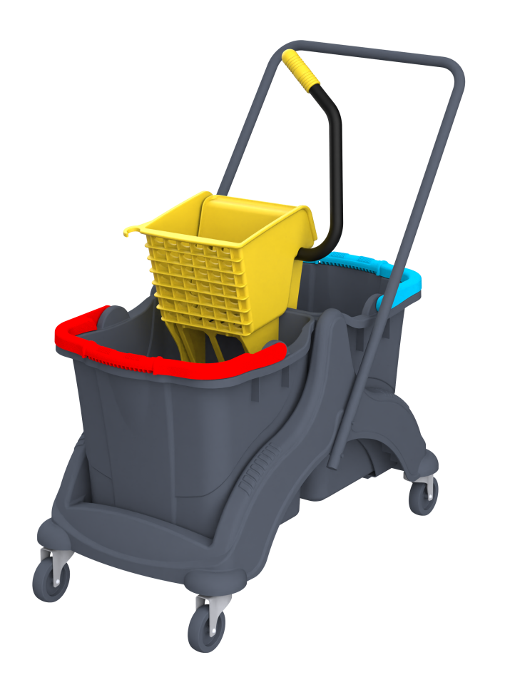 TETRA PLASTİK SET , ENJOY PLASTİK PRESLİ (UTP792)  TETRA KOVALI (SKT797) SEPETSİZ , PLASTİK TEKERLİ KOLİSİZ 2x25 lt