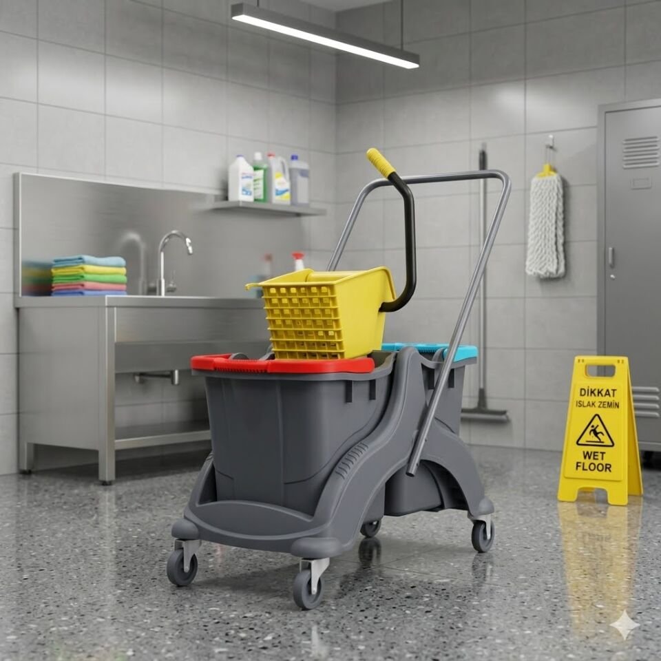 Tetra Plastik Set , Enjoy Plastik Presli (Utp792)  Tetra Kovalı (Skt797) Sepetsiz , Plastik Tekerli Kolisiz 2X25 Lt