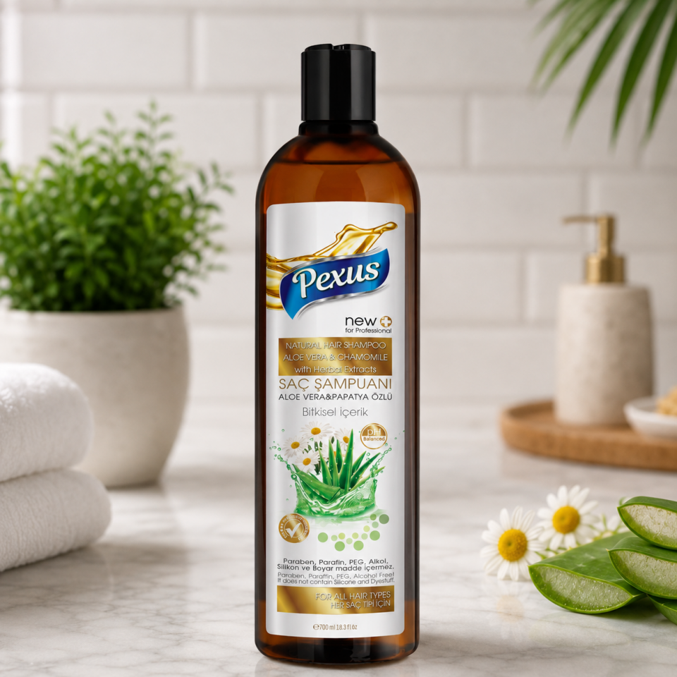 Pexus Şampuan Aloe Vera ve Papatya 400 Ml 24 Adet