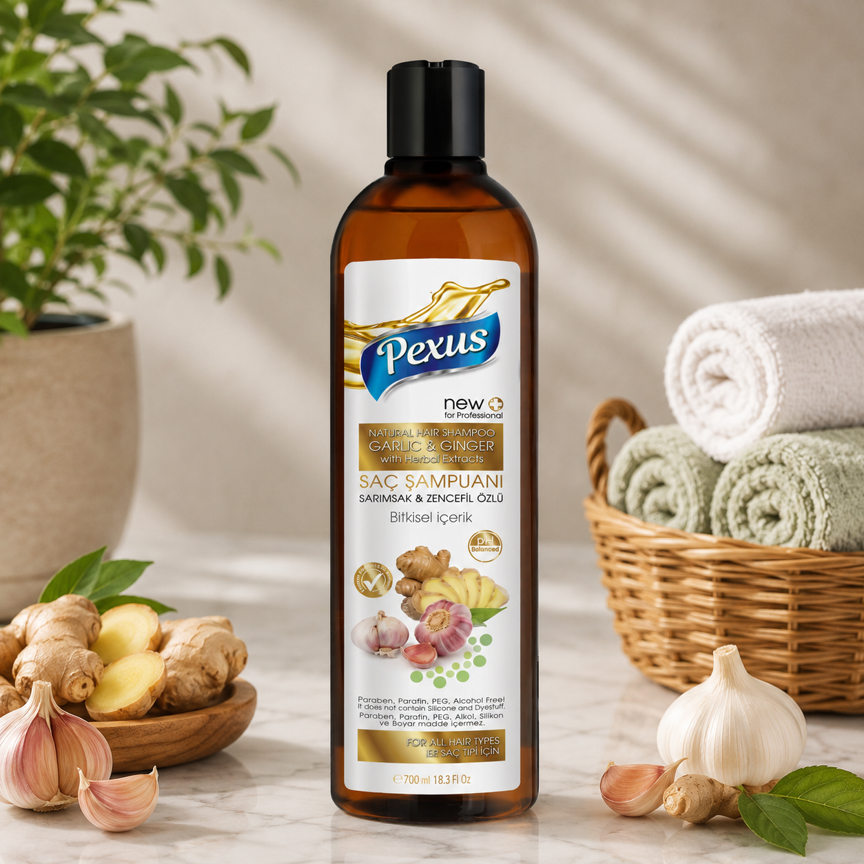 Pexus Şampuan Sarımsak ve Zencefil 700 Ml 12 Adet