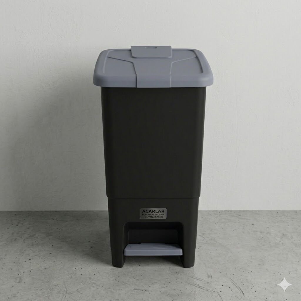 Slim Çöp Kovası 30 Lt. - Siyah