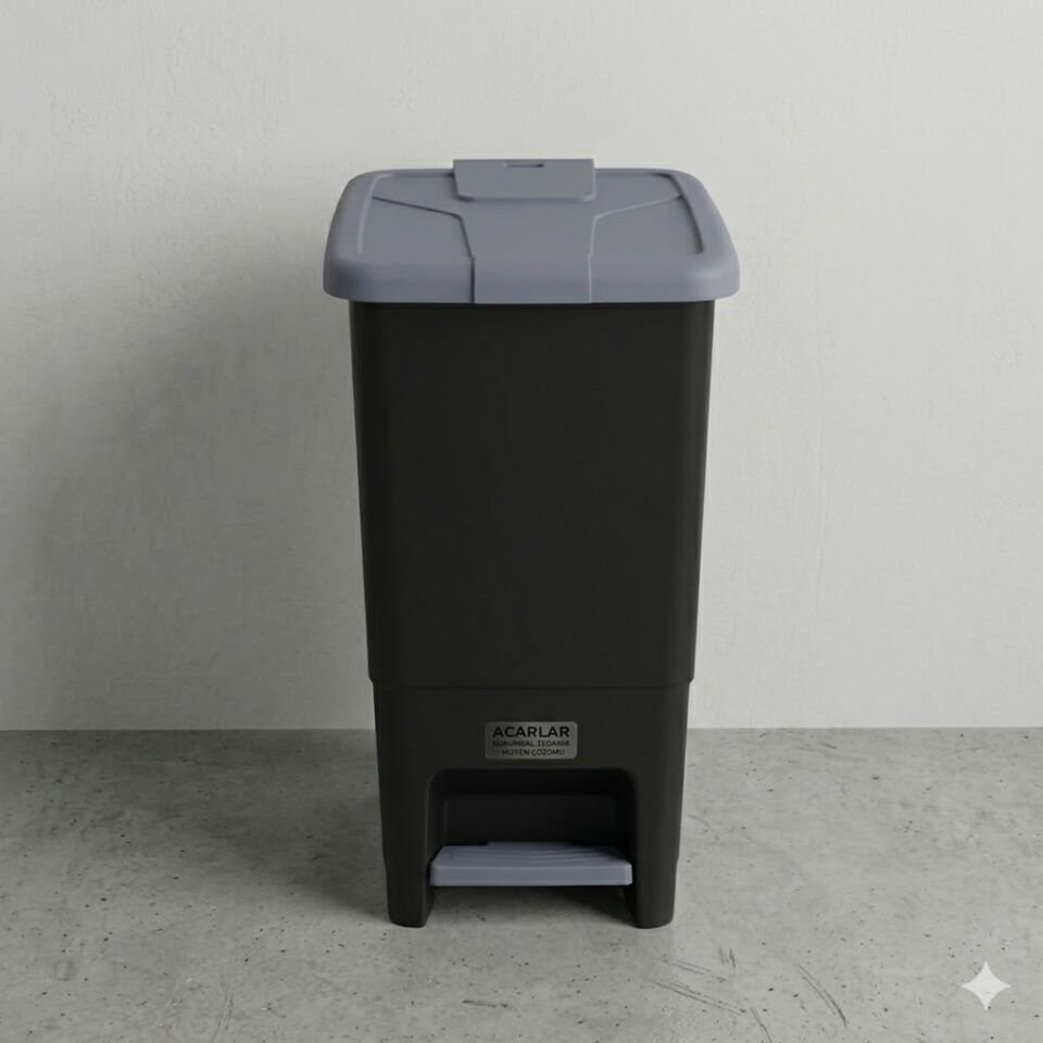 Slim Çöp Kovası 30 Lt. - Siyah
