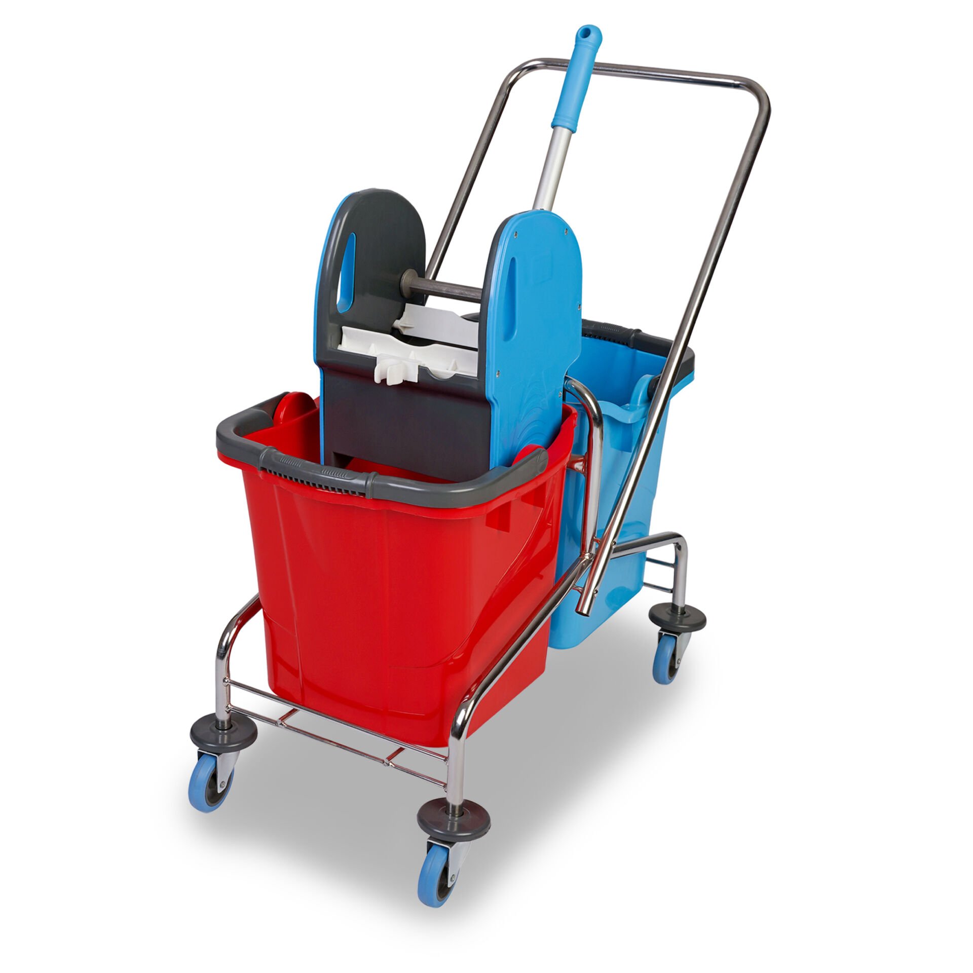 KROM TAŞIYICI , MIMOZA PLASTİK PRES (MPP793), MİMOZA KOVALI (SK800), SEPETSİZ , BİLYALI METAL TEKERLEKLİ 2x25 lt